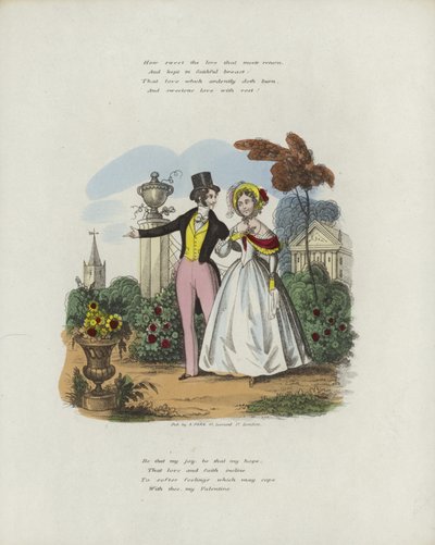 Carte de Saint-Valentin britannique avec une image d