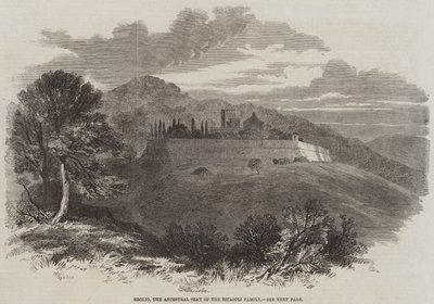 Brolio, le siège ancestral de la famille Ricasoli (gravure) - English School