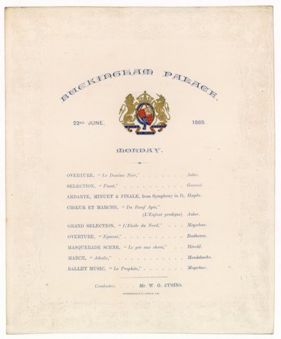 Concert au palais de Buckingham, 22 juin 1868 - English School