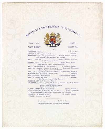 Concert au palais de Buckingham, 23 juin 1869 - English School
