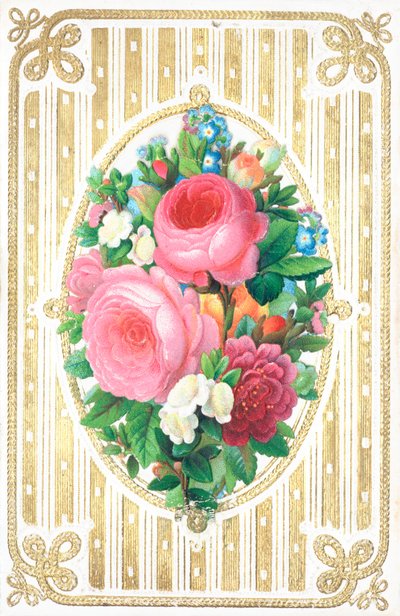 Bouquet de fleurs colorées, carte - English School