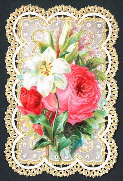 Bouquet de fleurs, carte - English School