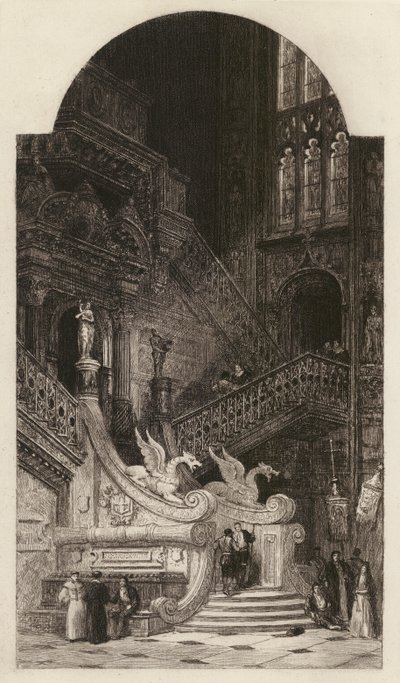 Cathédrale de Burgos, gravée par C O Murray, d