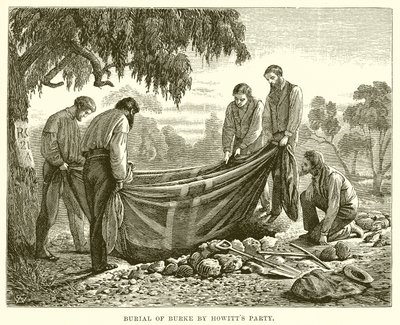 Enterrement de Burke par le groupe de Howitt - English School