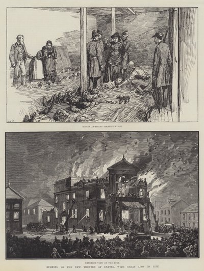 Incendie du Nouveau Théâtre à Exeter, avec de Grandes Pertes Humaines - English School