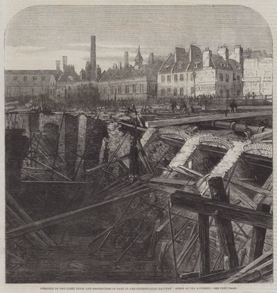 Rupture du Fleet Ditch et destruction d