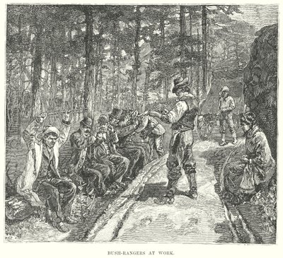Les gardes forestiers au travail (gravure) - English School