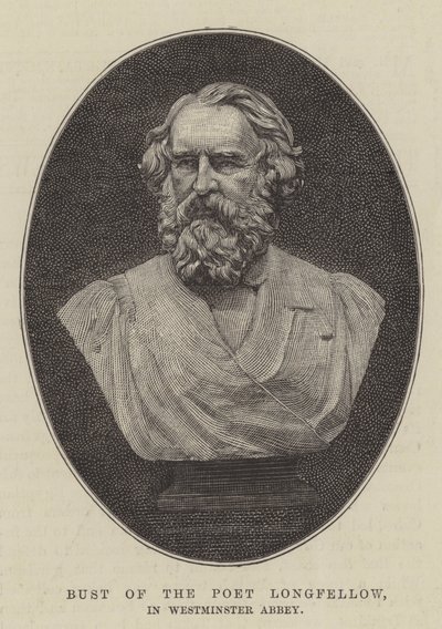 Buste du poète Longfellow, à l