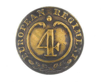 Bouton, autres grades, 4e Régiment Européen du Bengale, 1855-1861 - English School