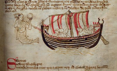 CCA-LitMs/D/10 fol. 18r Sirène, du Bestiaire - English School