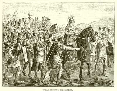 César traversant le Rubicon - English School