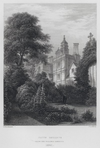 Caius College, depuis les jardins des Fellows - English School