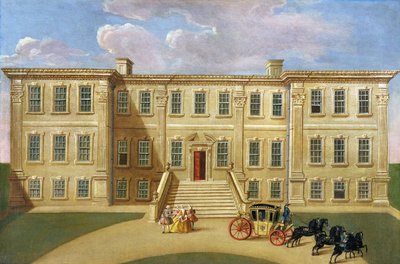 Calke Hall, Derbyshire, le siège de Sir Henry Harpur, baronnet, vers 1734 - English School
