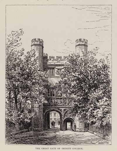 Cambridge : La grande porte du Trinity College - English School