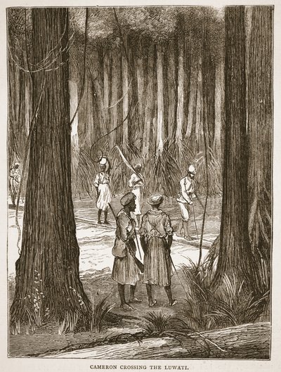 Cameron traversant le Luwati, illustration de l