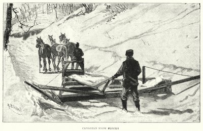 Chasse-neige canadien (gravure) - English School