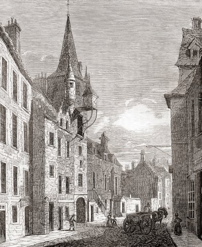 Prison de Canongate, Édimbourg, Écosse, de Old England: A Pictorial Museum, pub. 1847 - English School