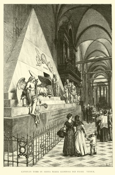 Tombe de Canova dans Santa Maria Gloriosa dei Frari, Venise - English School