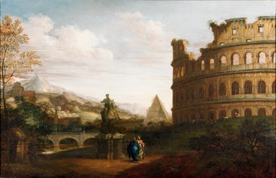 Vue capricieuse du Forum romain, c.1760 - English School
