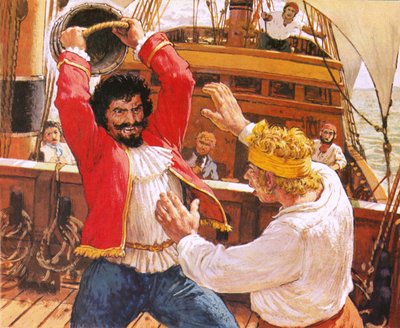 Le capitaine Kidd frappant More - English School