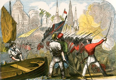 Capture de Rangoon, empire birman - English School
