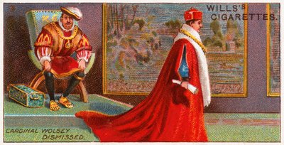 Le cardinal Wolsey renvoyé par le roi Henri VIII - English School