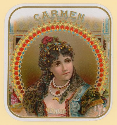 Carmen, étiquette de cigare - English School
