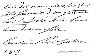 Caroline, épouse de George IV - English School
