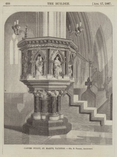 Chaire sculptée, St Mary