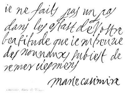 Marie Casimire, Reine de Pologne - English School