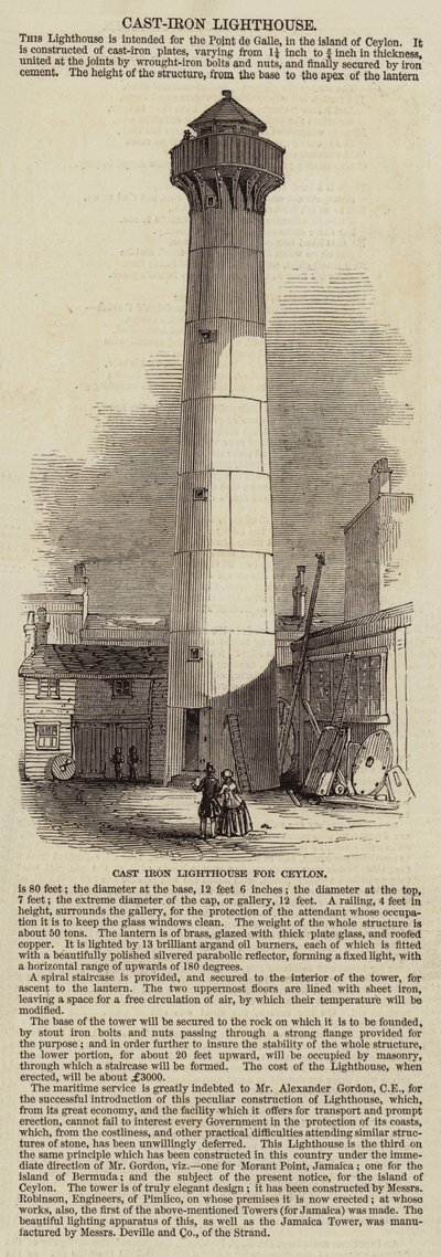 Phare en fonte pour Ceylan - English School