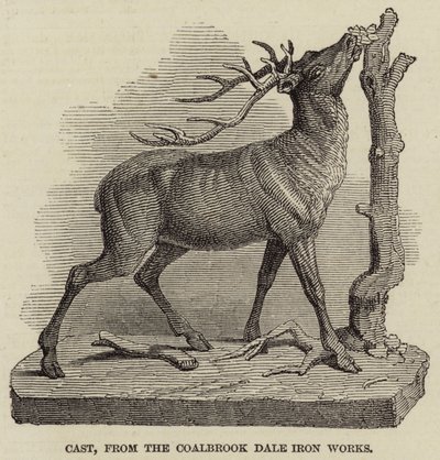 Moulage, des usines de fer de Coalbrook Dale (gravure) - English School