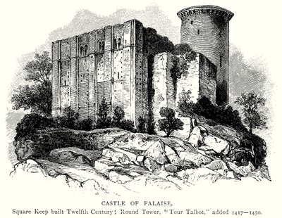 Château de Falaise (gravure) - English School