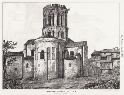 Église cathédrale, Saint-Lizier (gravure) - English School