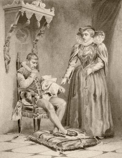 Catherine de Médicis avec son fils Charles IX - English School
