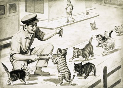 Les chats viennent saluer l