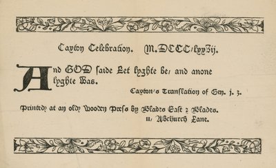 Célébration de Caxton - English School