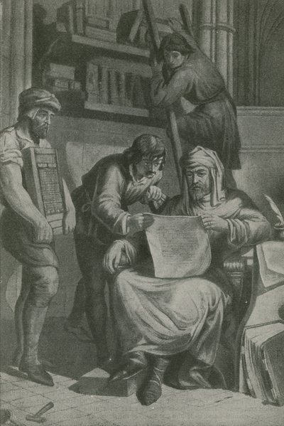 Caxton examine sa première épreuve - English School