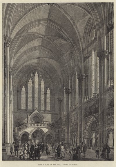 Hall central des Royal Courts of Justice - English School
