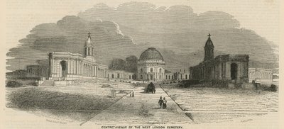 Avenue centrale du cimetière de l