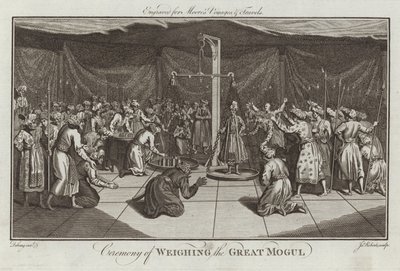 Cérémonie de pesée du Grand Moghol - English School