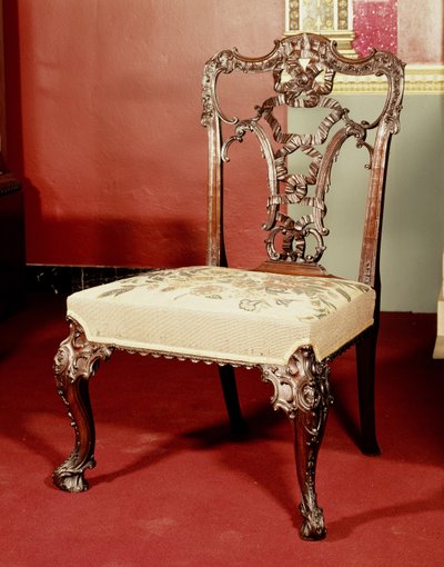 Chaise, design du directeur Chippendale, vers 1760 - English School