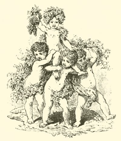 Champagne, figures allégoriques - English School