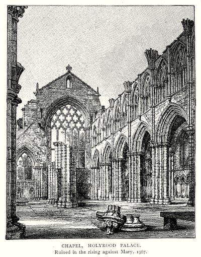Chapelle, Palais de Holyrood (gravure) - English School