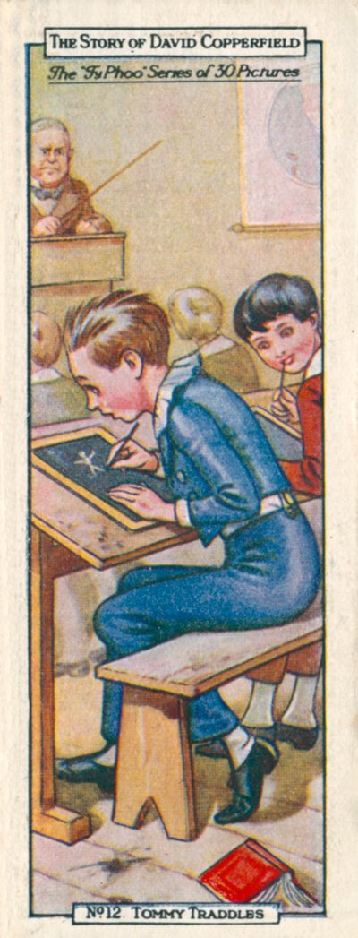Personnages de David Copperfield : Tommy Traddles (lithographie couleur) - English School