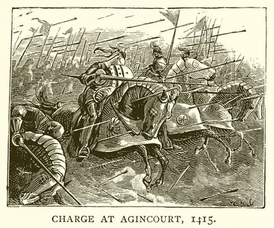 Charge à Azincourt, 1415 - English School
