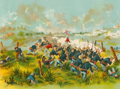 Charge des troupes américaines à San Juan Hill, 1er juillet 1898 - English School