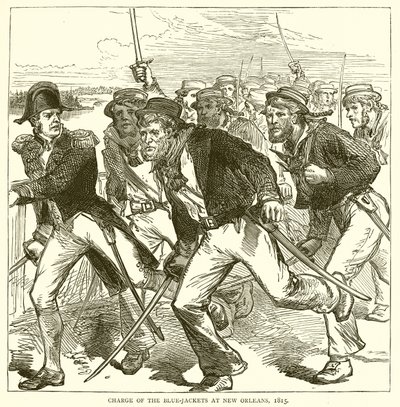 Charge des Blue-Jackets à la Nouvelle-Orléans, 1815 - English School