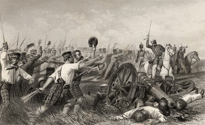 Charge des Highlanders avant Cawnpore sous le Général Havelock, de 
