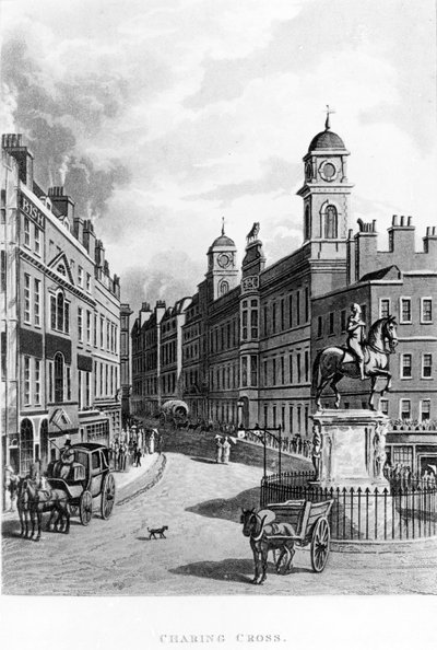 Charing Cross, regardant vers le Strand, 1811 - English School